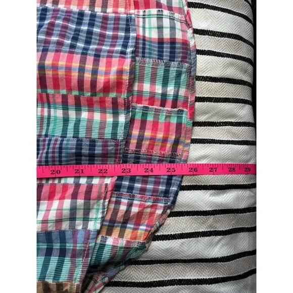Tommy Hilfiger Women Petite S Plaid Shirt Casual Black Multicolor - Picture 10 of 10